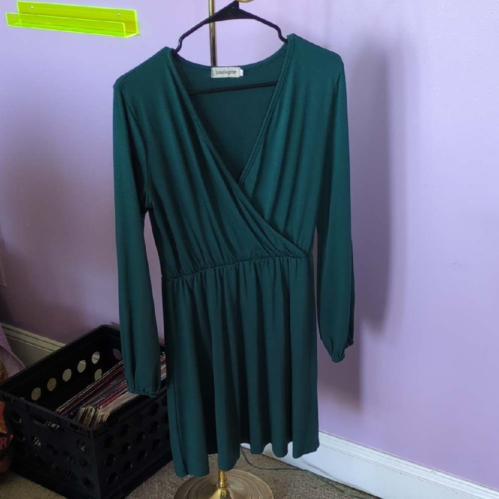 Amazon Green Wrap Dress